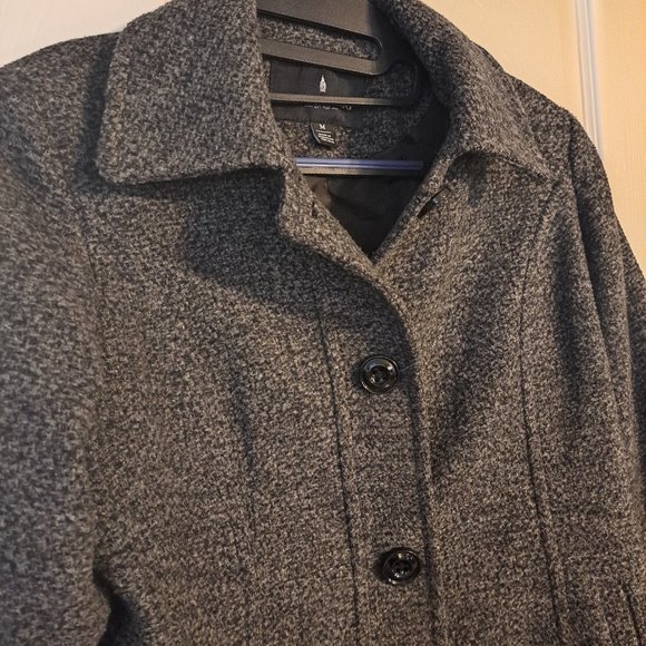 London Fog Dark Grey Wool Coat - Picture 3 of 8